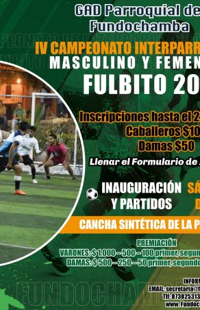 IV Campeonato Interparroquial Masculino y Femenenino Fulbito 2023